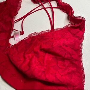Victoria’s Secret PINK Elegant Red Lace Bralette